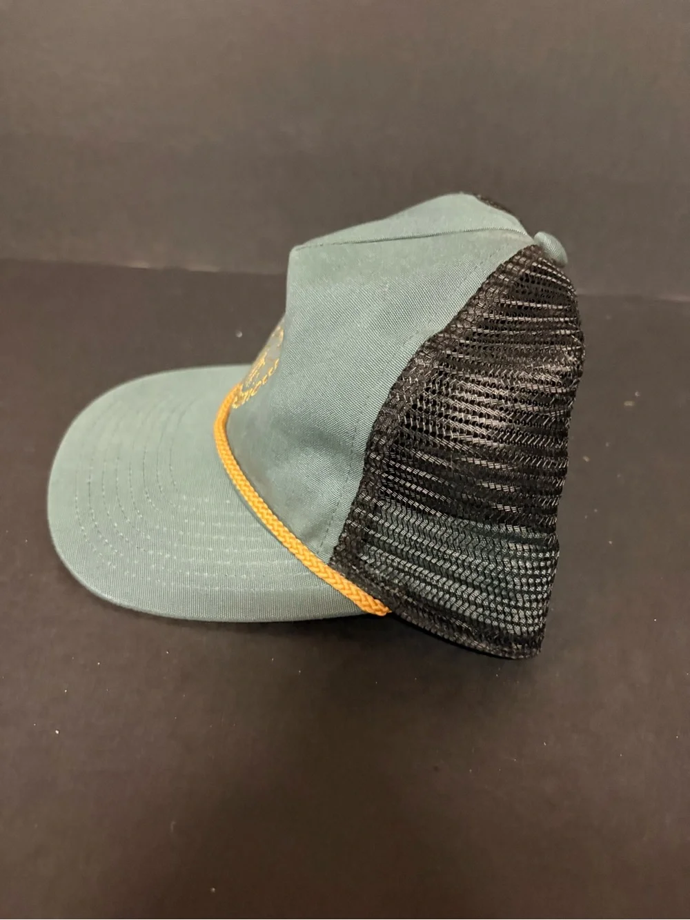 Patagonia Men’s Teal  & Black Trucker Hat with Yellow Accent